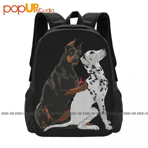Doberman Tattoo Dalmatian Dog Backpack Large Hot Foldable Gym Bag