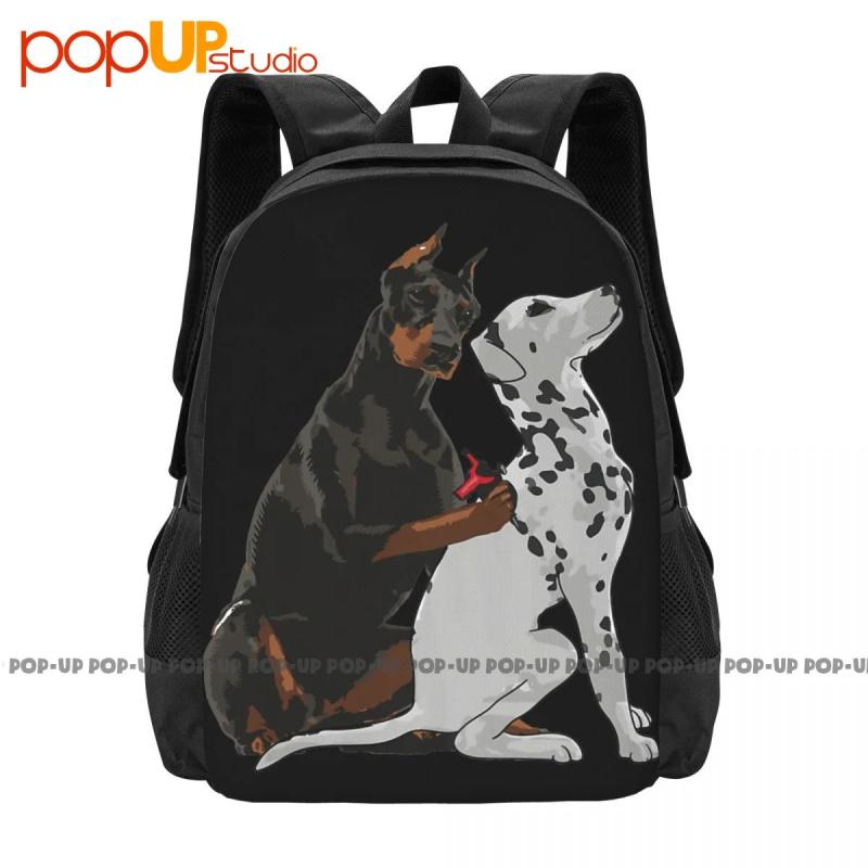 Doberman Tattoo Dalmatian Dog Backpack Large Hot Foldable Gym Bag