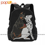 Doberman Tattoo Dalmatian Dog Backpack Large Hot Foldable Gym Bag