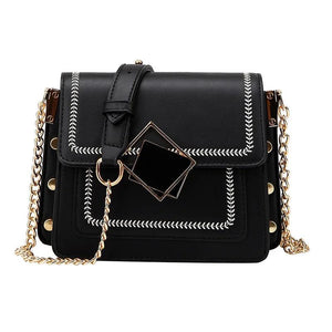 Chain PU Leather Crossbody Bags Small Shoulder Messenger Bag