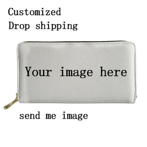 Rainbow Dog Paw Pattern Zipper Purses Multifunction Women Wallets