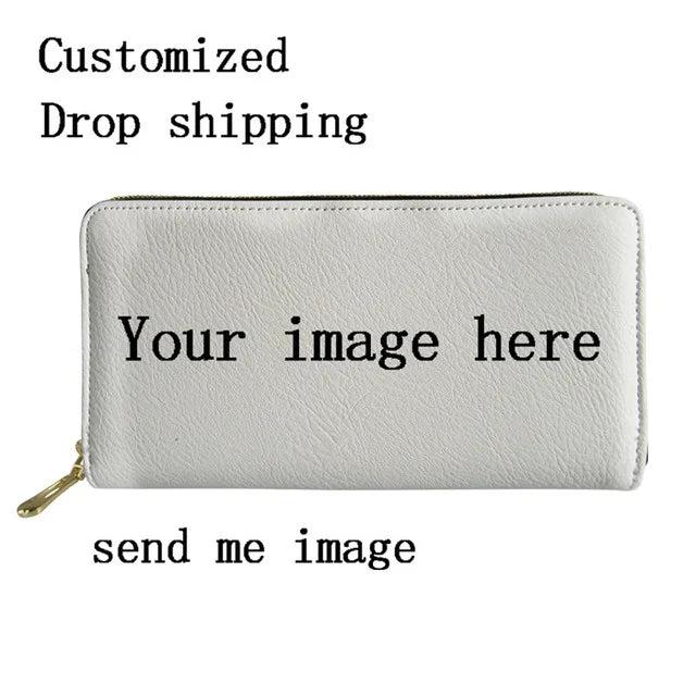 Rainbow Dog Paw Pattern Zipper Purses Multifunction Women Wallets