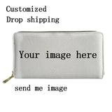 Rainbow Dog Paw Pattern Zipper Purses Multifunction Women Wallets