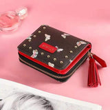 Small Cherry tassel Wallet Female Short Buckle All-match Students Purse