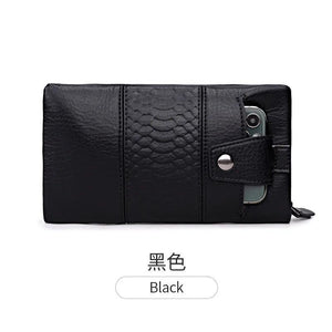 Soft Leather Zipper Long Handbag Women Wallet