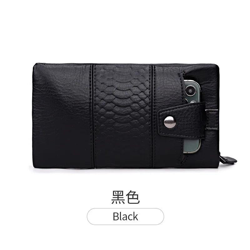 Soft Leather Zipper Long Handbag Women Wallet
