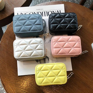 Sheepskin Leather Lipstick Bag For Women Leather Coin Purse