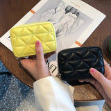 Sheepskin Leather Lipstick Bag For Women Leather Coin Purse