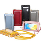 Summer Wallet Crossbody Bag Women PU Leather Touch Screen Mobile Phone Clutch