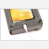 Summer Wallet Crossbody Bag Women PU Leather Touch Screen Mobile Phone Clutch