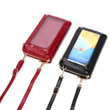 Summer Wallet Crossbody Bag Women PU Leather Touch Screen Mobile Phone Clutch