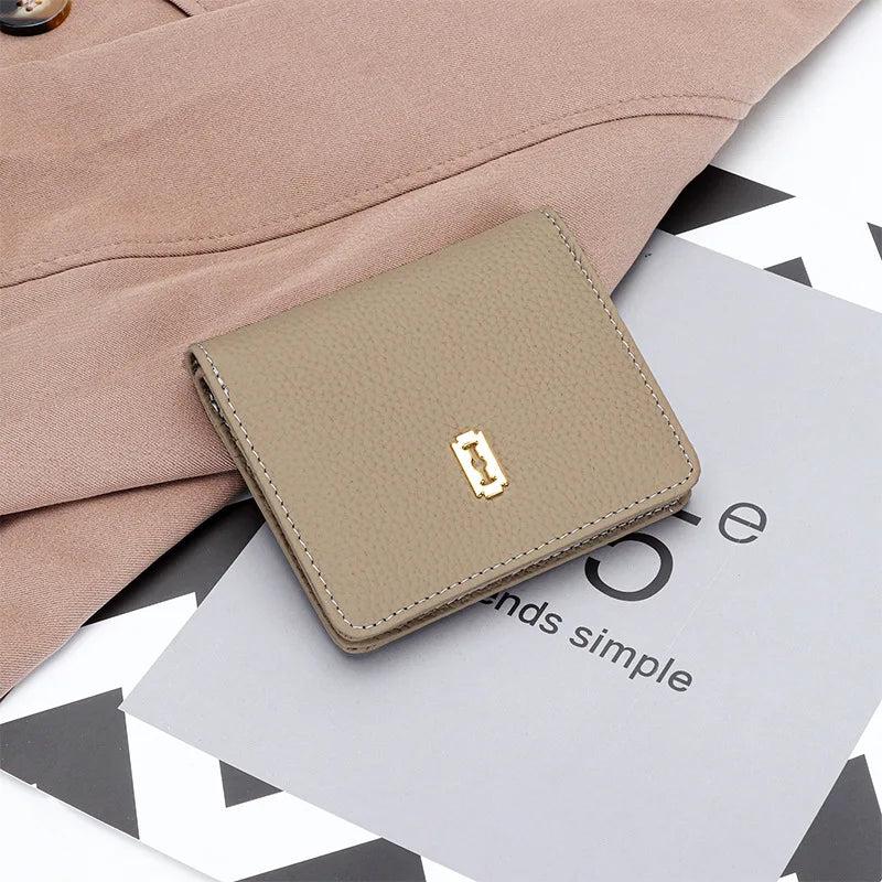 Women's Bifold Leather Wallet Slim Small Purse Money Bag