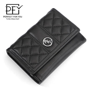 Women Diamond Plaid Pu Student Wallet Triple Clutch Bag Hot clutch purse