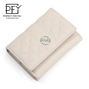 Women Diamond Plaid Pu Student Wallet Triple Clutch Bag Hot clutch purse