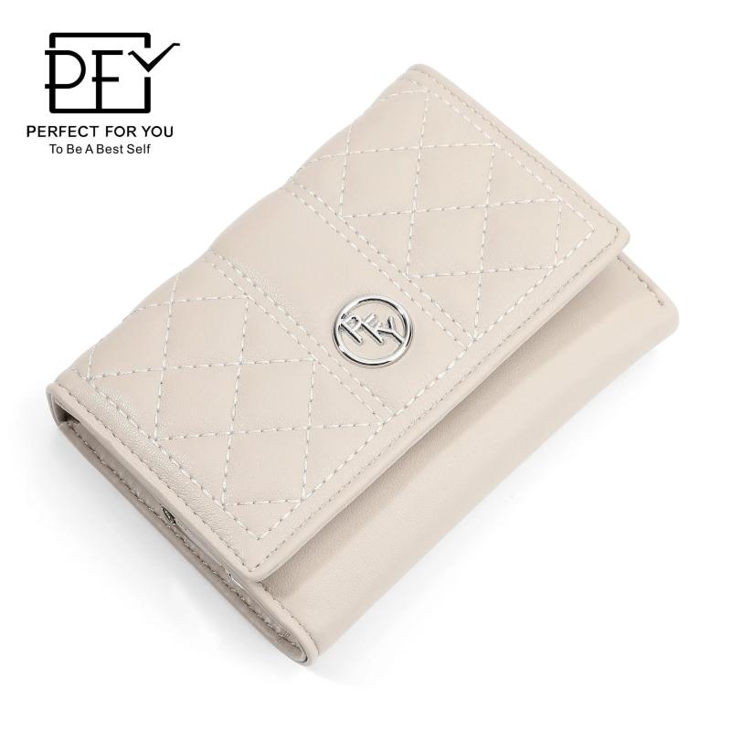 Women Diamond Plaid Pu Student Wallet Triple Clutch Bag Hot clutch purse