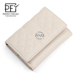 Women Diamond Plaid Pu Student Wallet Triple Clutch Bag Hot clutch purse