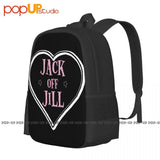 Jack Off Jill Band Heart Backpack Large Capacity Bookbag Eco Friendly