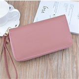 Women's Double Zipper Clutch Wallet Large Capacity Credit Cardholder