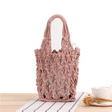Retro Hollow Vacation Tote Handbag Portable Bucket Bag IL00604