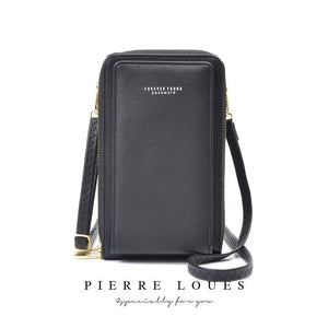 Small Shoulder Bag Touch Screen Phone Pocket Cellphone Wallet Women Mini PU Leat