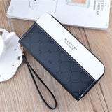 Double Zipper Hand Wallet Women Wallet Long Contrast Double Layer Wallet