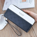 Double Zipper Hand Wallet Women Wallet Long Contrast Double Layer Wallet