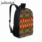 Tribal Totem Print School Backpack for Boy Girl