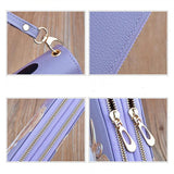 Women Double Zipper Wallet Long Printed Large Capacity Mobile Wallets For Women