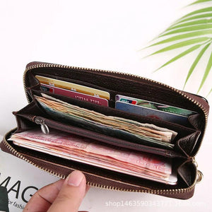 Women's Crocodile Leather Wallet, Large Capacity Clutch Zip