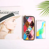 Women's Crocodile Leather Wallet, Large Capacity Clutch Zip