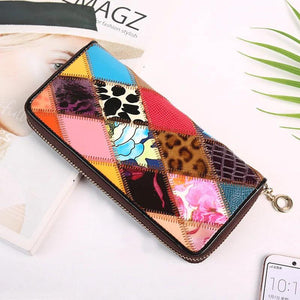 Women's Crocodile Leather Wallet, Large Capacity Clutch Zip