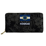 Kosrae Pohnpei Beach Tattoo Pattern Wallet Clutch Purse