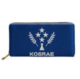 Kosrae Pohnpei Beach Tattoo Pattern Wallet Clutch Purse