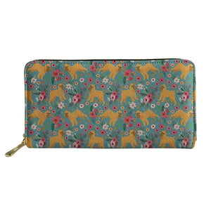 3D Floral Paint Women Purse Long Wallet for Lady