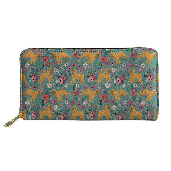 3D Floral Paint Women Purse Long Wallet for Lady