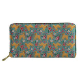 3D Floral Paint Women Purse Long Wallet for Lady