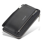 Men's Zipper Clutch Wallet Large Capacity Mobile Phone Bag