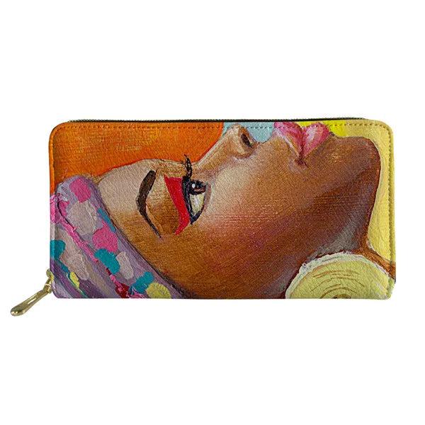 African American Girl Long Wallet Purse Handbag