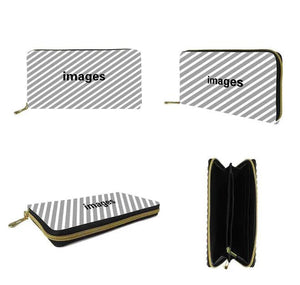 Sloth Print Ladies Leather Wallet Zipper Large Capacity Money Bag