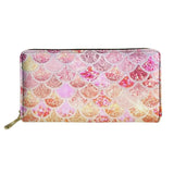 Fish Scales Pattern Art Long Wallets Zipper Phone Bag