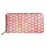 Fish Scales Pattern Art Long Wallets Zipper Phone Bag