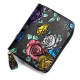 Gorgeous Leather Wallet Flower Dragonfly Lady Handbag