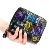 Gorgeous Leather Wallet Flower Dragonfly Lady Handbag