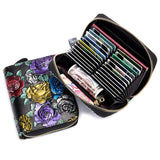 Gorgeous Leather Wallet Flower Dragonfly Lady Handbag