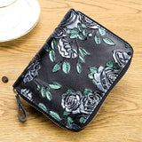 Gorgeous Leather Wallet Flower Dragonfly Lady Handbag