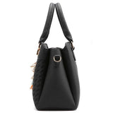PU Leather Tassel Tote Bags Embroidery Crossbody Shoulder Bag