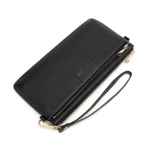 Women Chain Shoulder Bag Wallet Long Cosmetic Bag Leather Large Capacity Mobile
