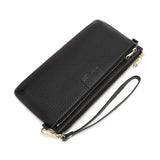 Women Chain Shoulder Bag Wallet Long Cosmetic Bag Leather Large Capacity Mobile
