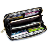 Genuine Leather Ladies Wallet Cosmetic Bag Purse Handbag