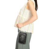 Women's Leather Mobile Phone Bag Soft Messenger Purse